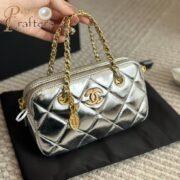 Chanel 23K Gold Coin Mobile Phone Bag Handbag Shoulder Crossbody Bag - Image 11