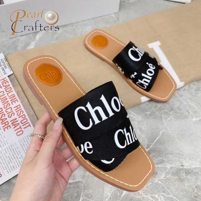 ⁦Chloe Woody Flat Mule Slide Sandals⁩ - الصورة ⁦3⁩