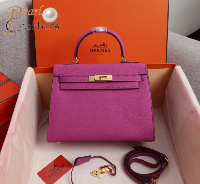 Hermes Kelly Gold Buckle Bag-Epsom Shoulder Bag Handbag - Image 4