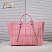 Chanel Cruise Chain Canvas Beach Bag Shopping bag Tote Shoulder Bag Handbag - Image 3