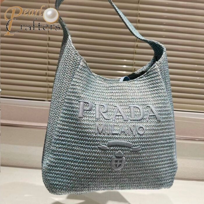 ⁦Prada Crochet Handbag Tote Bag Shoulder Bag⁩ - الصورة ⁦7⁩