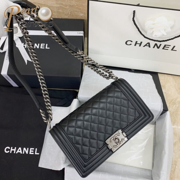⁦Chanel Leboy New Medium 25CM Caviar Shoulder Bag（10a mirror version）⁩ - الصورة ⁦3⁩