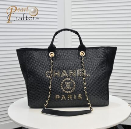 Chanel Cruise Chain Straw Purse Beach Bag Shopping bag Tote Shoulder Bag Handbag