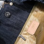 ⁦Chanel Coco Cabas Denim Large Hobo Bag In Blue Shoulder Bag Handbag⁩ - الصورة ⁦9⁩