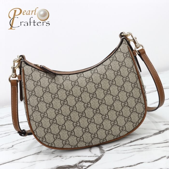 Women's Gray Gg Emblem Small Canvas Shoulder Bag(10a mirror version) - Image 2