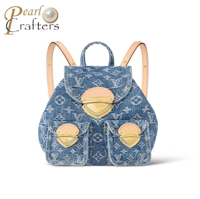 ⁦Louis Vuitton LV VENICE Denim Backpack Bag M46836⁩ - الصورة ⁦1⁩