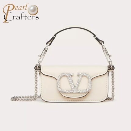 VALENTINO GARAVANI LOCÒ MICRO BAG WITH CHAIN AND JEWEL LOGO