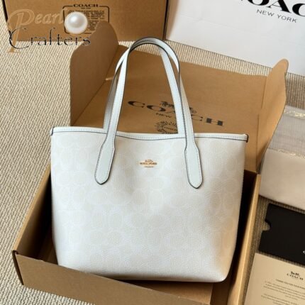 Coach Outlet city tote bag in signature canvas-(10A mirror version）