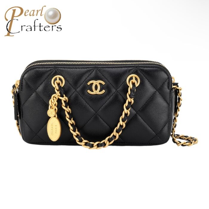 Chanel 23K Gold Coin Mobile Phone Bag Handbag Shoulder Crossbody Bag - Image 1