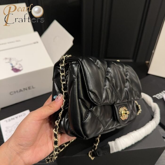 Chanel Pleated Square Chunky Tote Bag Shoulder Bag - Image 6