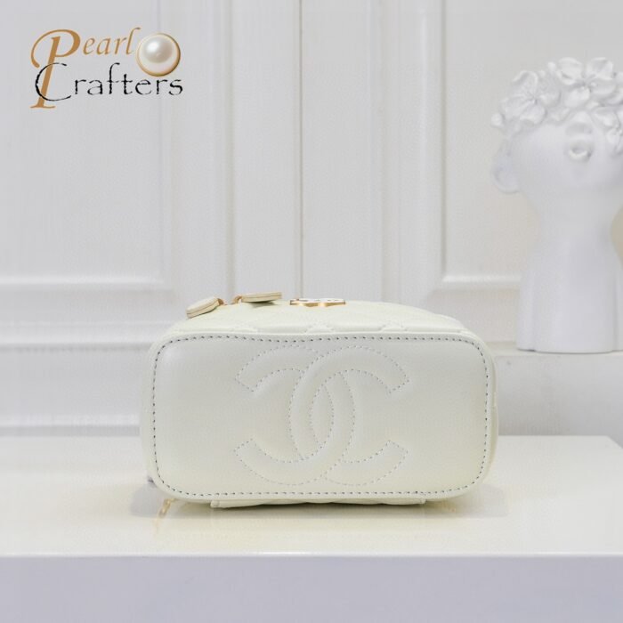 Chanel Handle Vanity Case with Mirror and Chain Black Shoulder Bag Handbag - Image 13