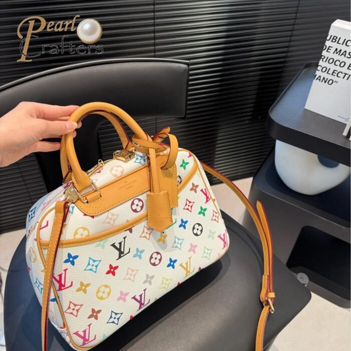 ⁦Louis Vuitton LV Takashi Murakami Jenny Bag Shoulder Handbag 42720⁩ - الصورة ⁦4⁩