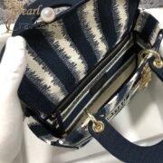 Dior The LADY D-LITE Bag Blue D-Stripes Embroidery M0565ORFQ_M928 - Image 9