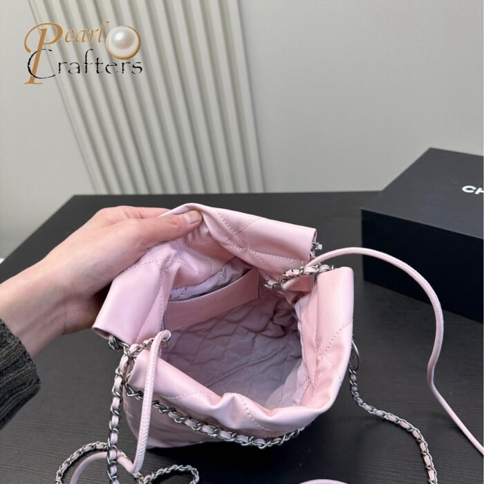 ⁦Chanel 23 Bag Calfskin Bucket Bag Shoulder Crossbody Bag⁩ - الصورة ⁦10⁩