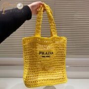 ⁦Prada Grass Woven Shoulder Bag Handbag⁩ - الصورة ⁦7⁩