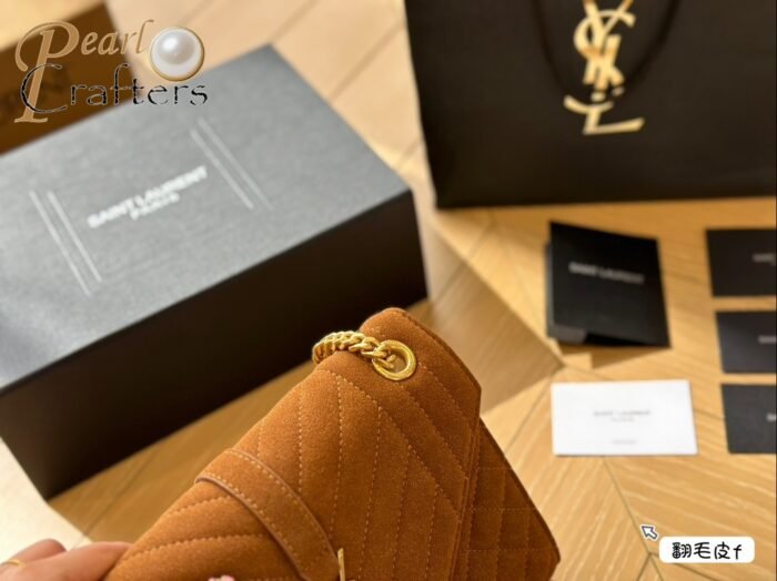 ⁦YSL Saint Laurent Envelope Shoulder Bag Crossbody Bag⁩ - الصورة ⁦9⁩