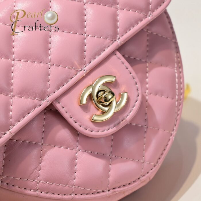 ⁦Chanel Peach Pericardium Bag Shoulder Bag Handbag⁩ - الصورة ⁦7⁩