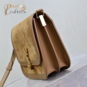 ⁦Saint Laurent YSL brown Solferino medium suede shoulder bag 10A quality 635025⁩ - الصورة ⁦6⁩