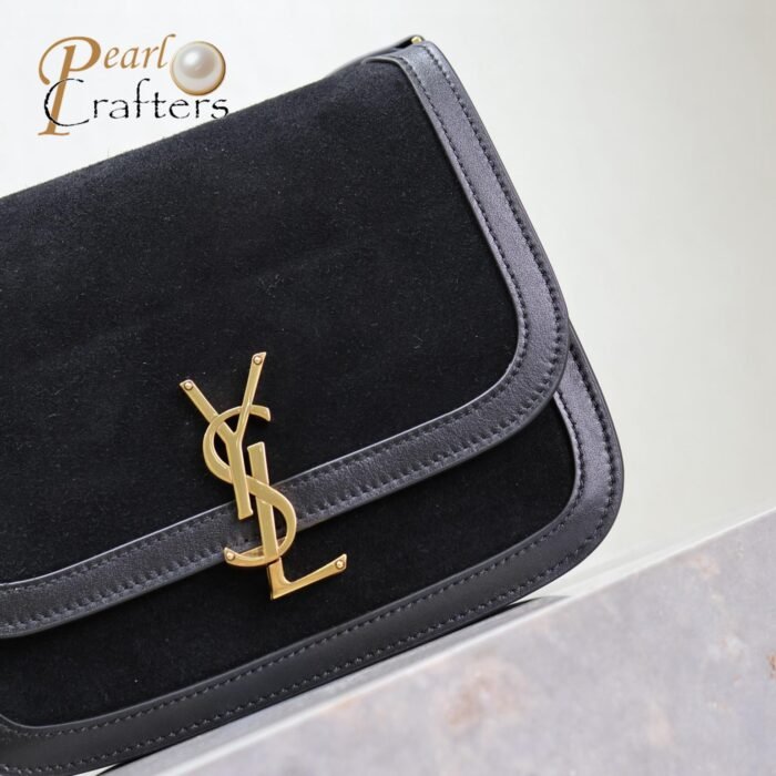 ⁦Saint Laurent YSL brown Solferino medium suede shoulder bag 10A quality 635025⁩ - الصورة ⁦21⁩