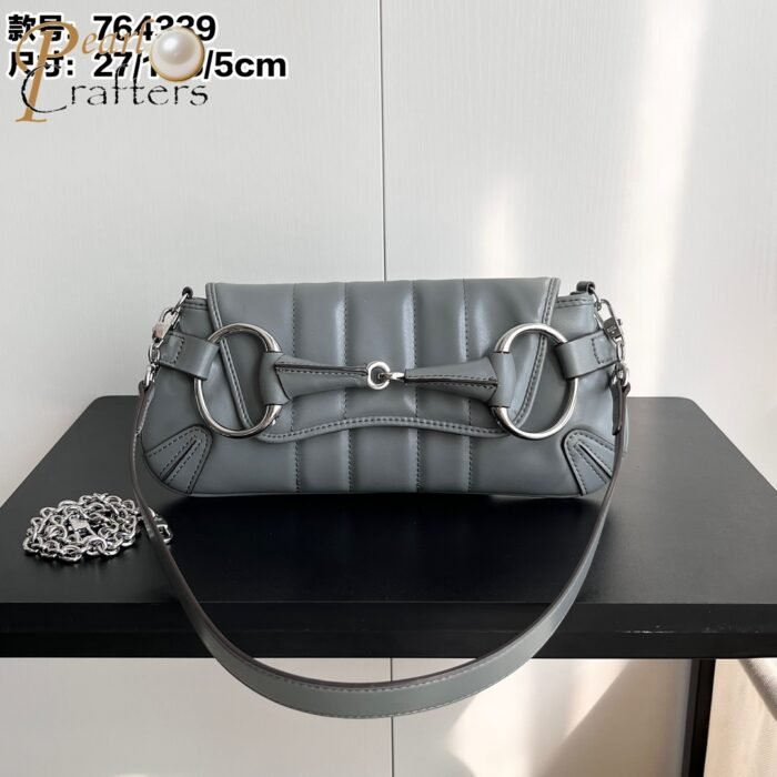⁦GUCCI HORSEBIT  CHAIN  Bag 764339 Handbag⁩ - الصورة ⁦4⁩