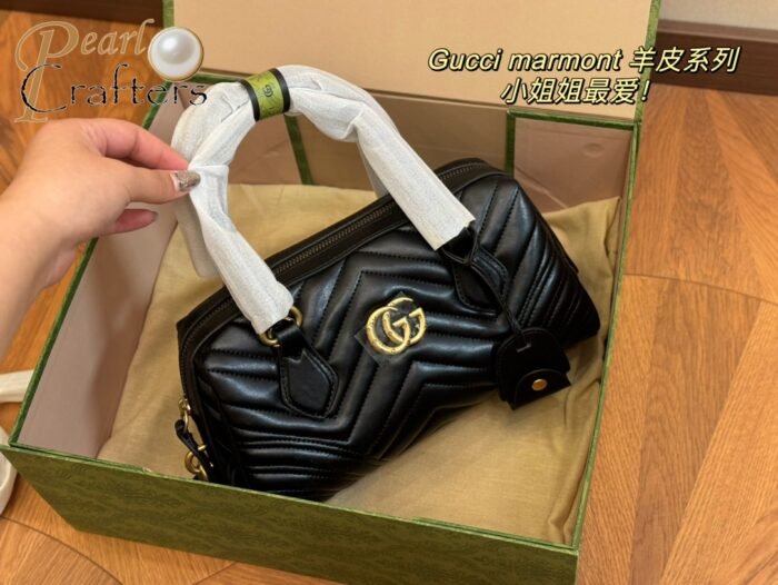 ⁦Gucci Marmont Top Handle Shoulder Bag Handbag⁩ - الصورة ⁦6⁩