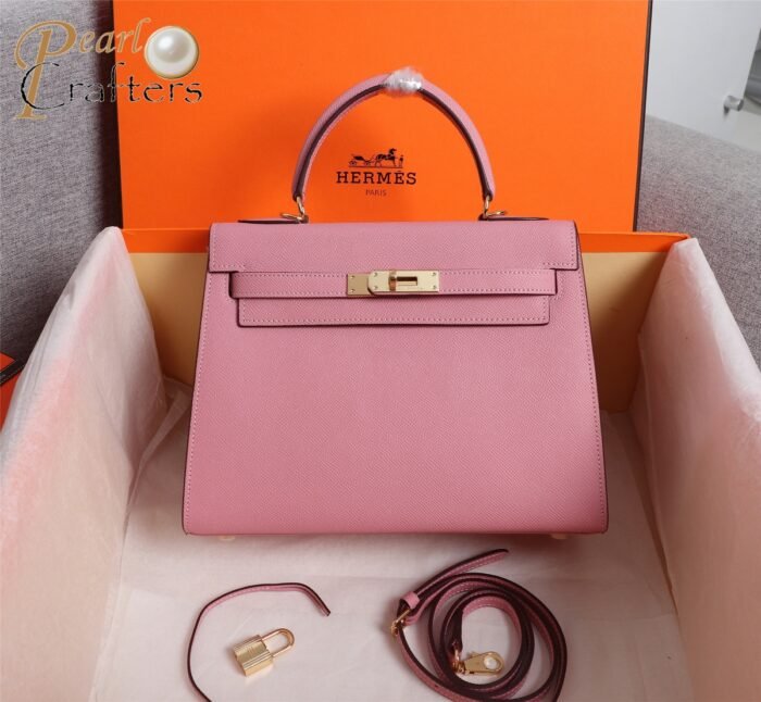 Hermes Kelly Gold Buckle Bag-Epsom Shoulder Bag Handbag - Image 3