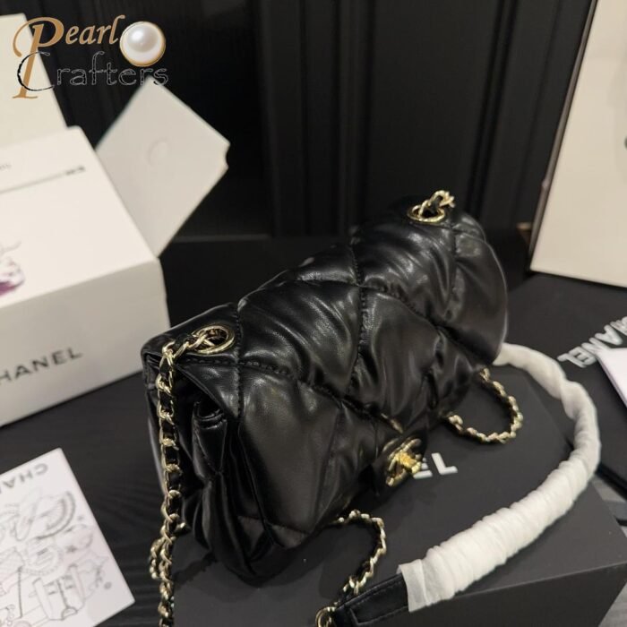 Chanel Pleated Square Chunky Tote Bag Shoulder Bag - Image 10