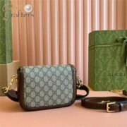 ⁦GUCCI 1955 Horsebit Shoulder Bag Mini Handbag 10A Mirror Quality Version⁩ - الصورة ⁦4⁩