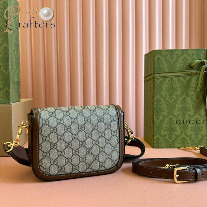 ⁦GUCCI 1955 Horsebit Shoulder Bag Mini Handbag 10A Mirror Quality Version⁩ - الصورة ⁦4⁩