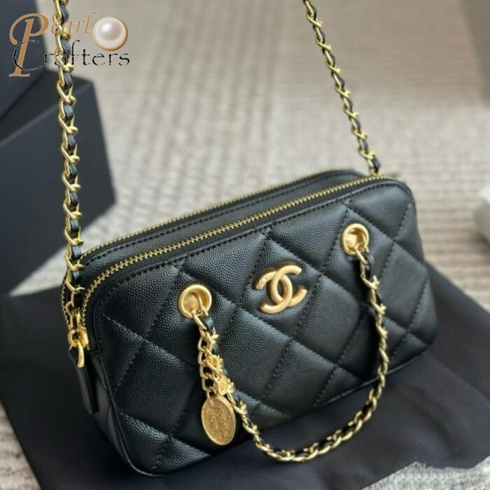 Chanel 23K Gold Coin Mobile Phone Bag Handbag Shoulder Crossbody Bag - Image 4