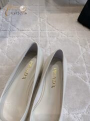 ⁦Prada Triangle Square Toe Chunky Heel Shoes Sandals Slipper Shoes⁩ - الصورة ⁦6⁩