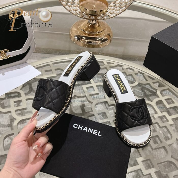 Chanel Slipper Sandals Heels Shoes - Image 2