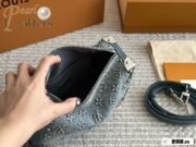 ⁦Louis Vuitton Denim Soft Trunk Shoulder Bag Handbag⁩ - الصورة ⁦9⁩