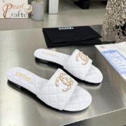 Chanel Lambskin Fashion Flat Sandals Slide - Image 5