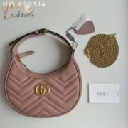 ⁦Gucci Marmnt Half Moon Shoulder Bag Handbag⁩ - الصورة ⁦7⁩