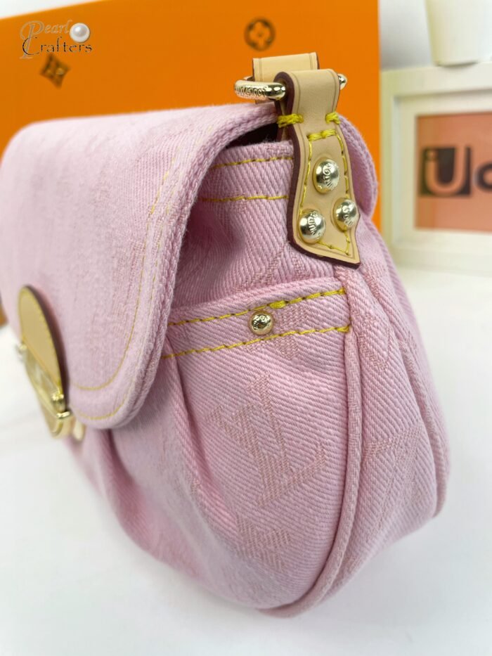 ⁦Louis Vuitton LV Monogram Denim Sunset M13347 Shoulder Bag Handbag⁩ - الصورة ⁦16⁩