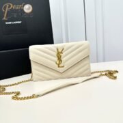 ⁦Saint Laurent YSL Gold Logo Crossbody Shoulder Bag⁩ - الصورة ⁦2⁩