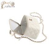Chanel Square Box with Mirror Cosmetic Case Shoulder Satchel Handbag - Image 2