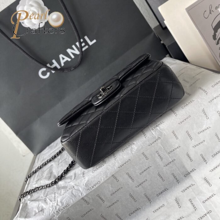 Chanel Classic Flag Bag Flap Bag SO Black Lambskin 20CM Shoulder Bag （10a mirror version） - Image 5