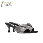 Prada  Crystal Silk  Slipsole Fashion Flip-flops  Sandals Slide