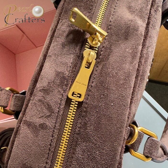 Miumiu Arcadie padded suede tote bag - Image 8