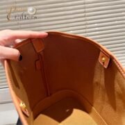 Celine Bucket In Triomphe Canvas And Calfskin Bag - Image 9