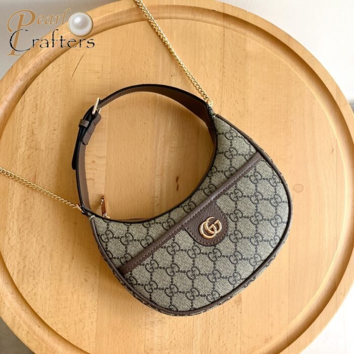 ⁦Gucci Marmnt Half Moon Shoulder Bag Handbag⁩ - الصورة ⁦11⁩