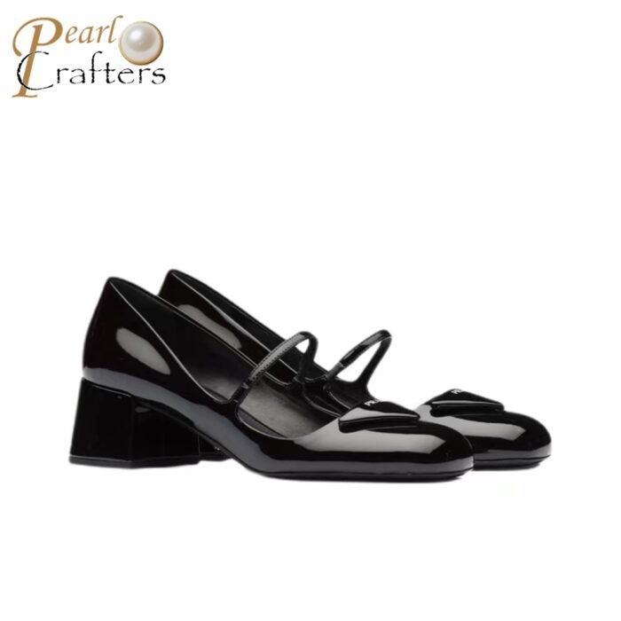 Prada  Patent Leather Medium Low 4.5CM Sandals Slide - Image 1