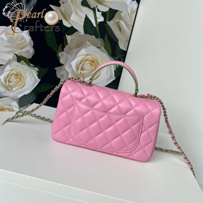 Chanel Classic Mini Flap Bag Top Handle Shoulder Bag Handbag 10A - Image 2