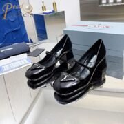 Prada  Patent Leather Medium Low 4.5CM Sandals Slide - Image 3