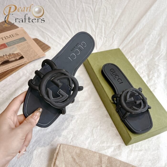 ⁦Gucci Slide Sandals Slipper TPU Mirror Version⁩ - الصورة ⁦4⁩
