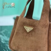 Prada mini suede tote bag 10A quality 1BA349 - Image 7