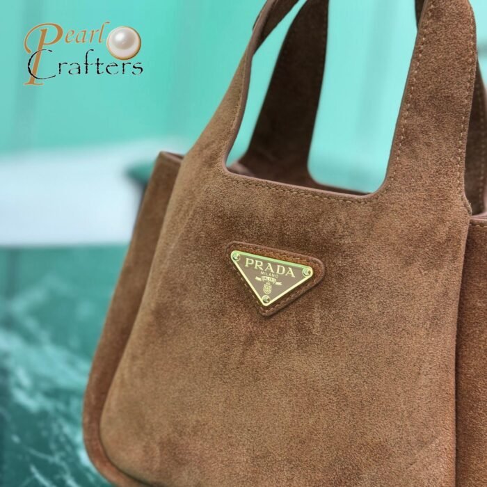 Prada mini suede tote bag 10A quality 1BA349 - Image 7