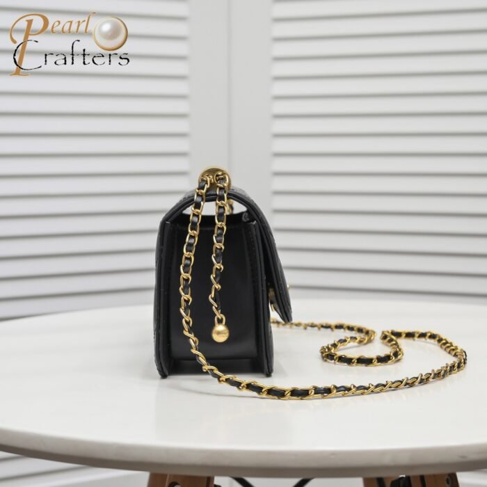 ⁦Chanel WOC Double Gold Ball Chain Mini Shoulder Bag Handbag⁩ - الصورة ⁦2⁩